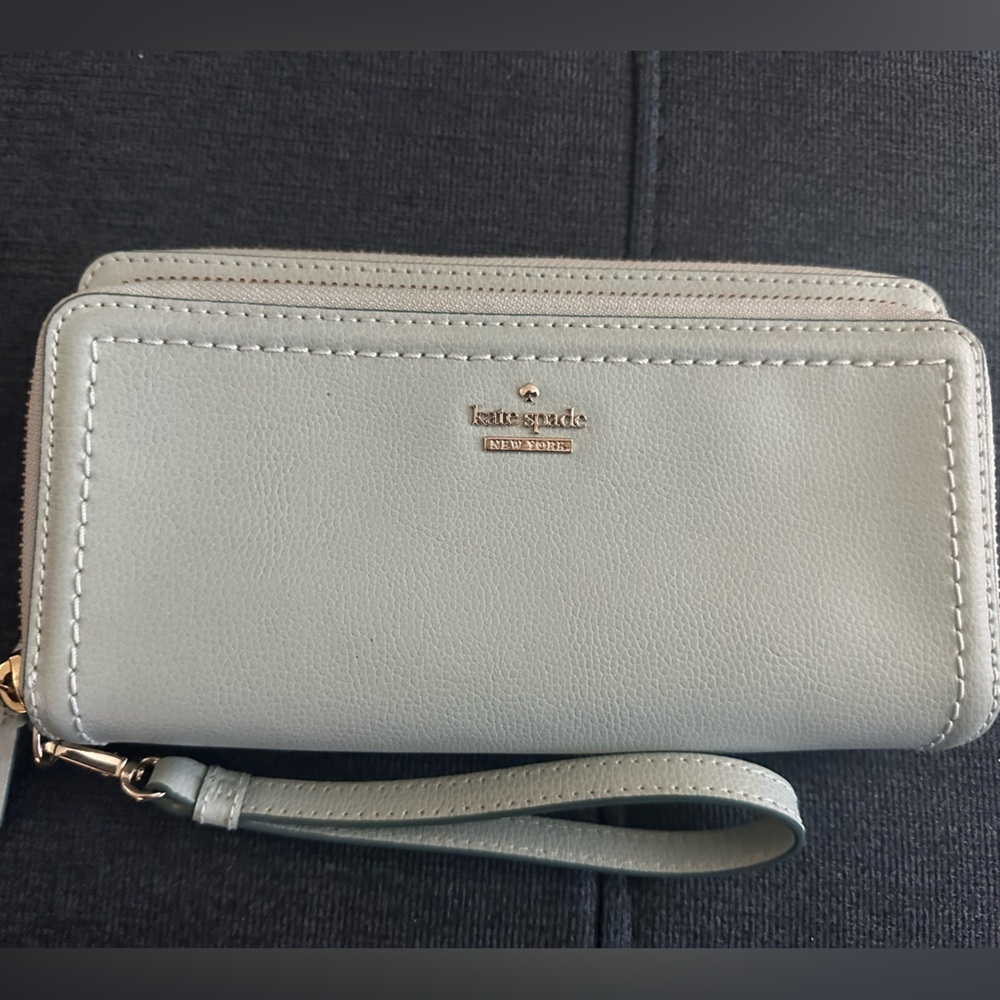 Kate Spade Light Green Wristlet Wallet